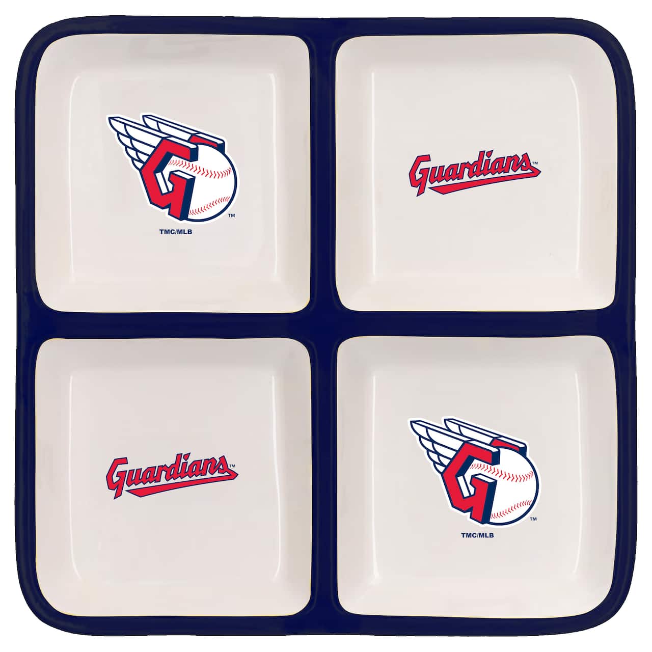 The Memory Company MLB 4 Section Square Ceramic Tray